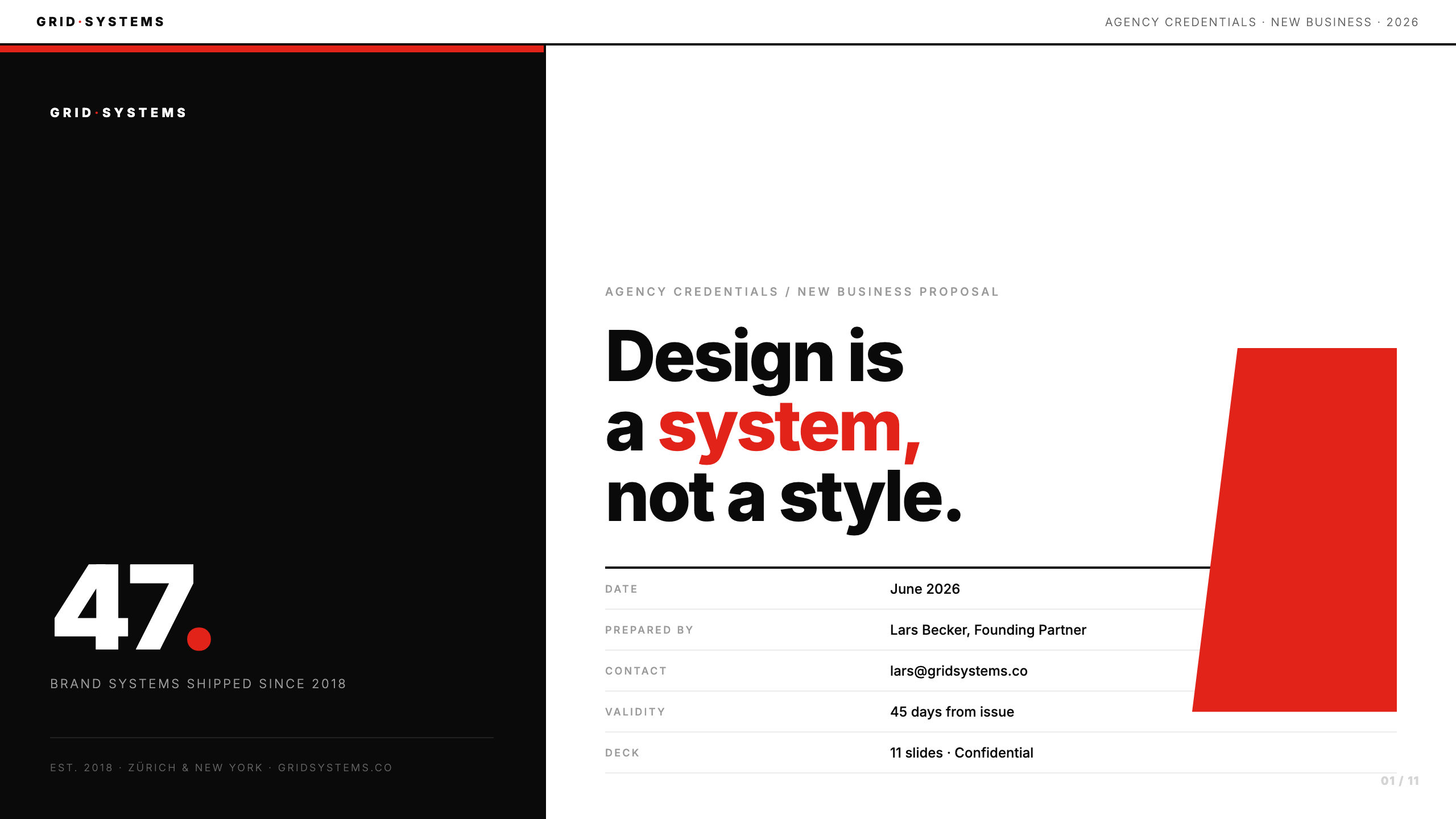 Grid Systems swiss-typographic title craft