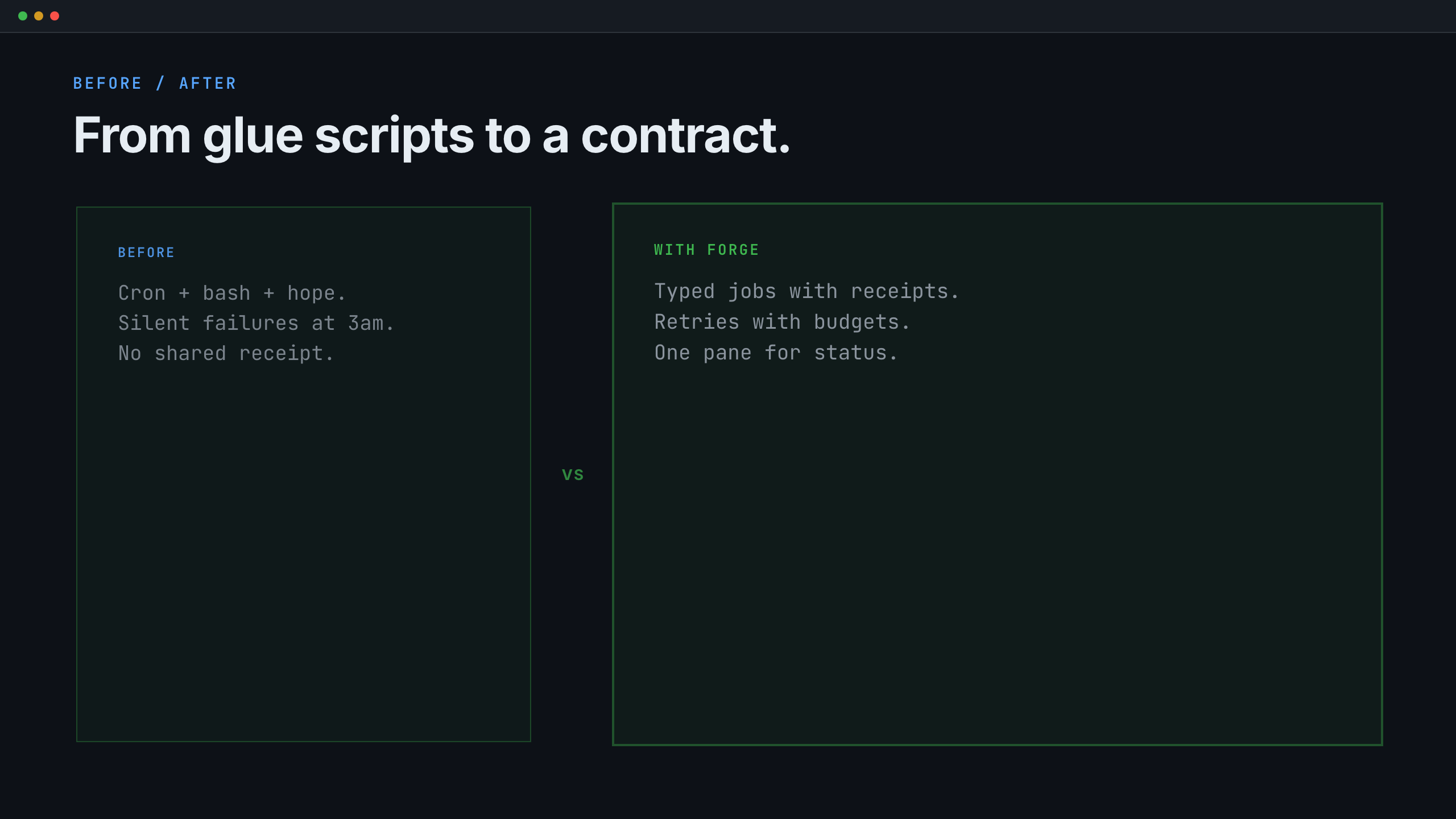 Forge compare layout