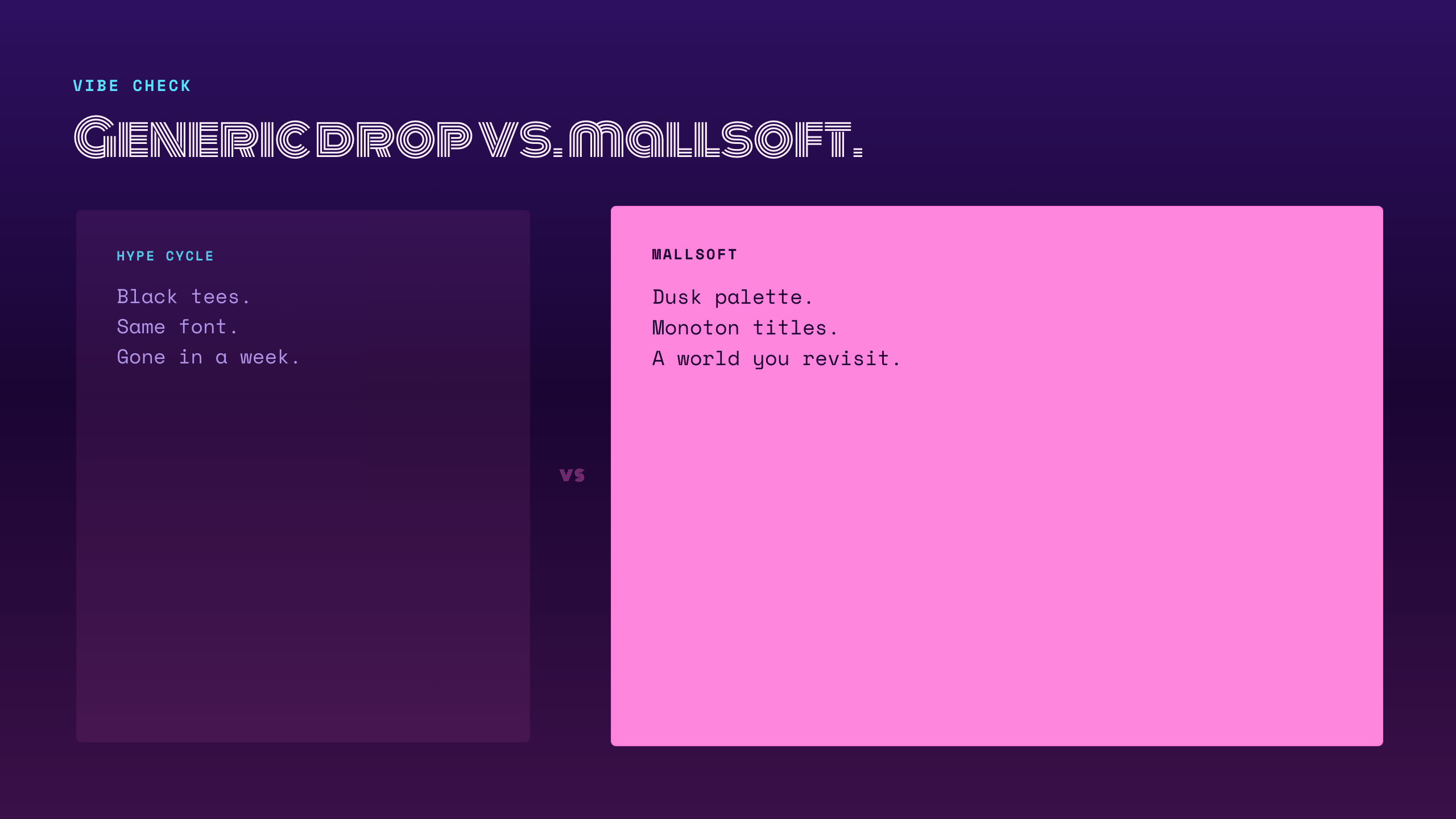 Mallsoft compare layout