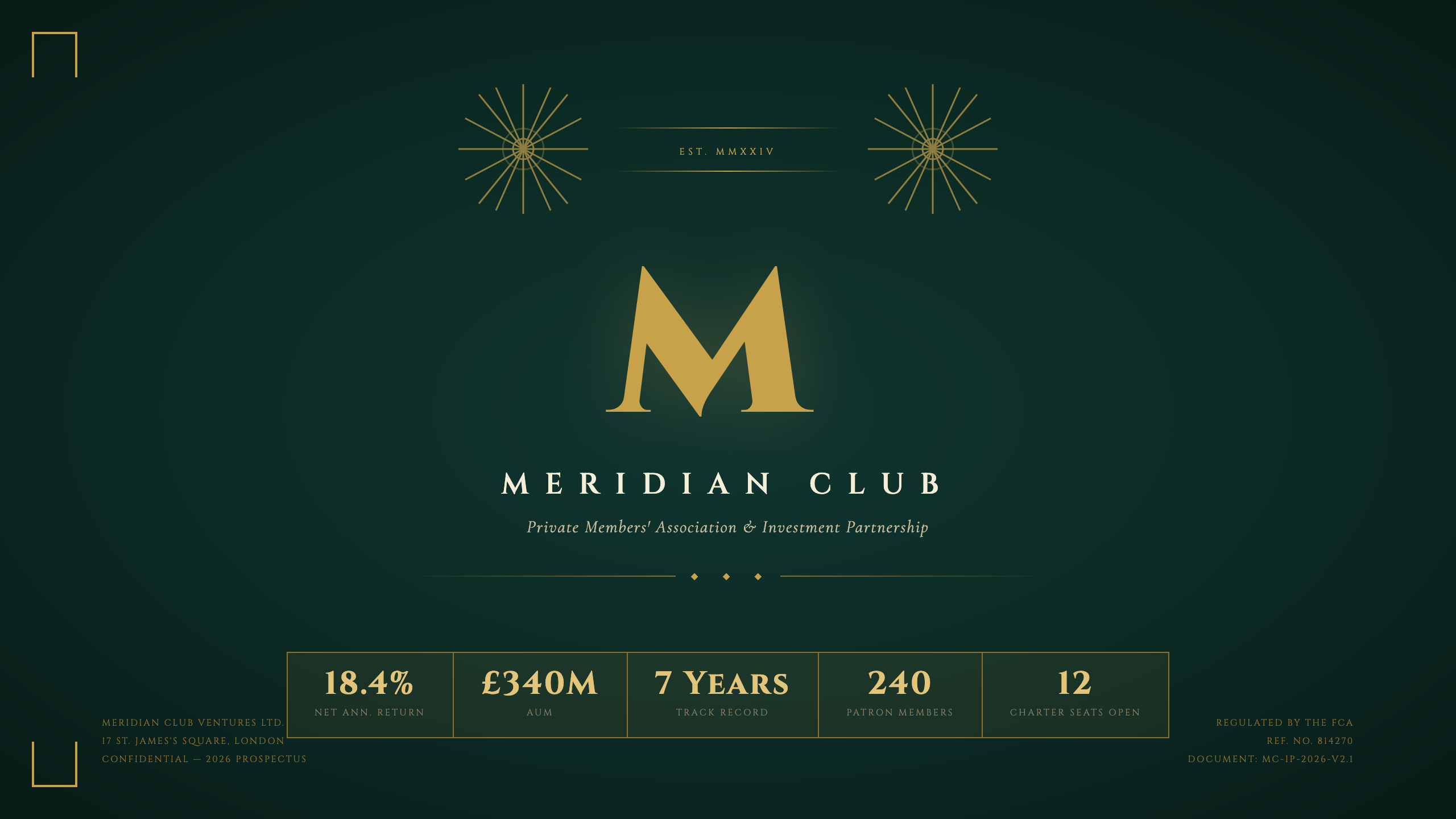 Meridian Club title layout